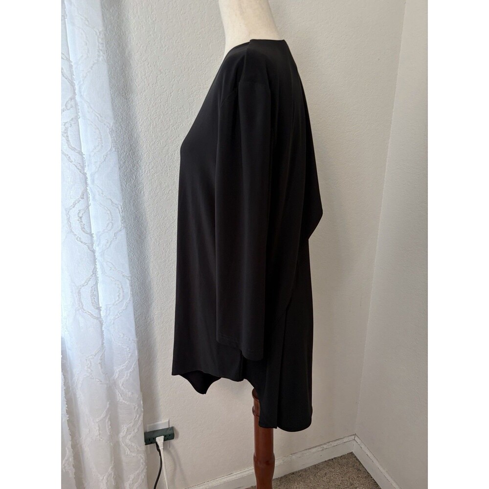 Joseph Ribkoff Women’s Size 14 Black Tunic Top Asymmetric 3/4 Sleeve Career - Picture 3 of 6